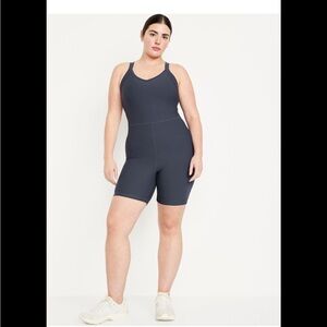 Dusk Navy Sleeveless Active Bodysuit
